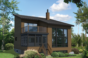 Contemporary Style House Plan - 3 Beds 1 Baths 1296 Sq/Ft Plan #25-4599 