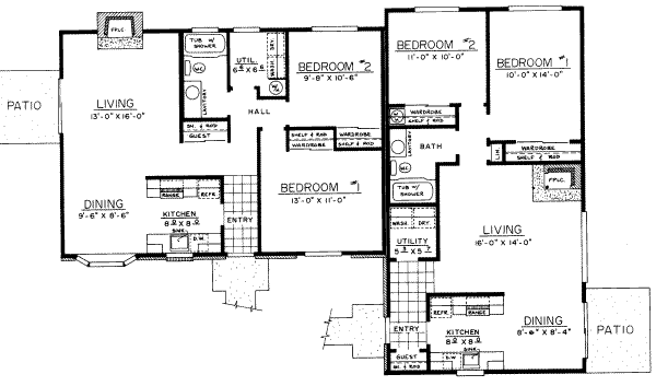 Ranch Floor Plan - Main Floor Plan #303-171