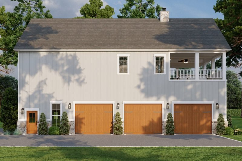 House Blueprint - Exterior - Other Elevation for Traditional House Plan #923-351 - 1 bed, 1 bath