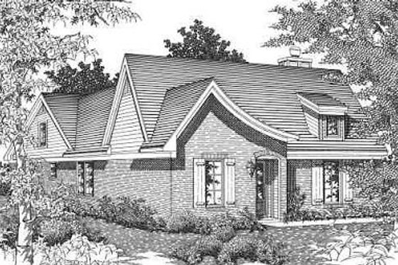 Exterior - Front Elevation for Traditional House Plan #329-221 - 4 bed, 3 bath