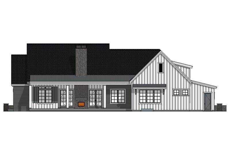 House Plan Design - Exterior - Rear Elevation 1 for Country House Plan #1069-3 - 3 bed, 3 bath