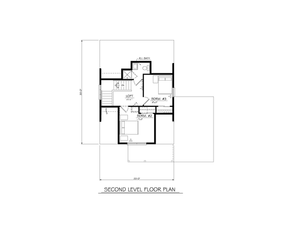 Dream House Plan - Floor Plan - Upper Floor for Traditional House Plan #1122-5 - 3 bed, 2 bath