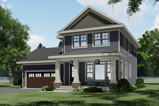 Exterior - Front Elevation 3 for Traditional House Plan #51-1189 - 3 bed, 2.5 bath