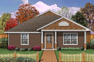 Cottage Exterior - Front Elevation Plan #84-493