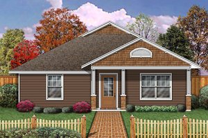 Cottage Exterior - Front Elevation Plan #84-493