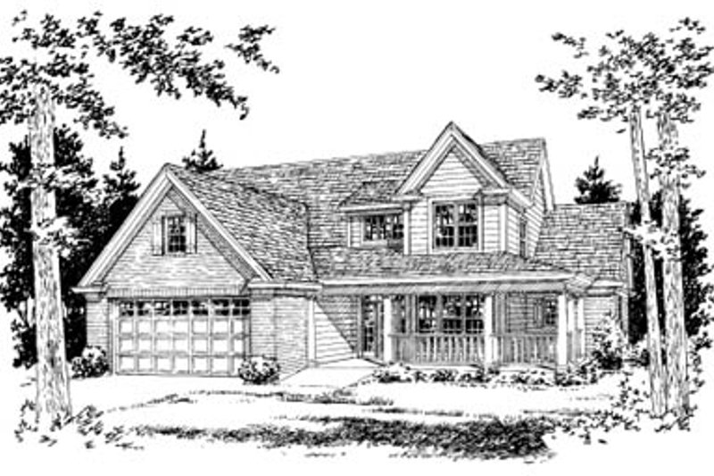 Architectural House Design - Traditional Exterior - Front Elevation Plan #20-377