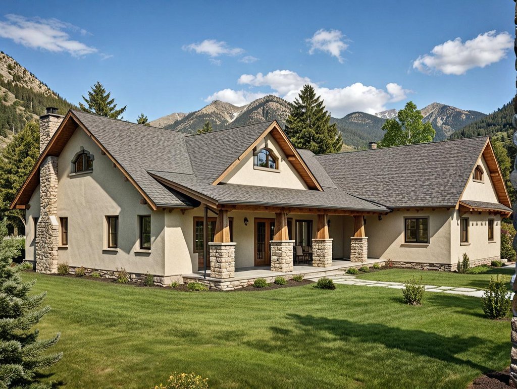 Exterior - Front Elevation 2 for Traditional House Plan #117-151 - 2 bed, 3 bath