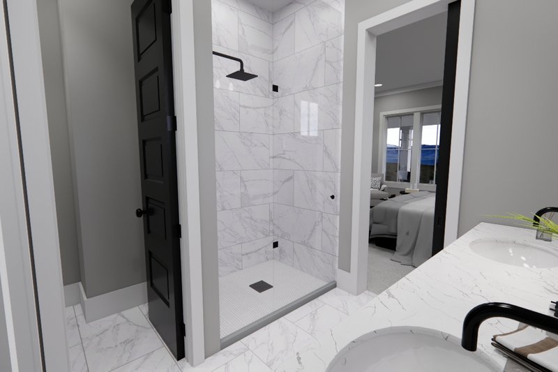 Architectural House Design - Interior - Master Bathroom 1 for Farmhouse House Plan #51-1266 - 3 bed, 3.5 bath