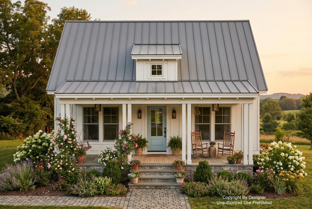 Exterior - Front Elevation 2 for Farmhouse House Plan #51-1428 - 1 bed, 1 bath