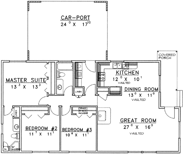 House Plan Design - Traditional Floor Plan - Main Floor Plan #117-286