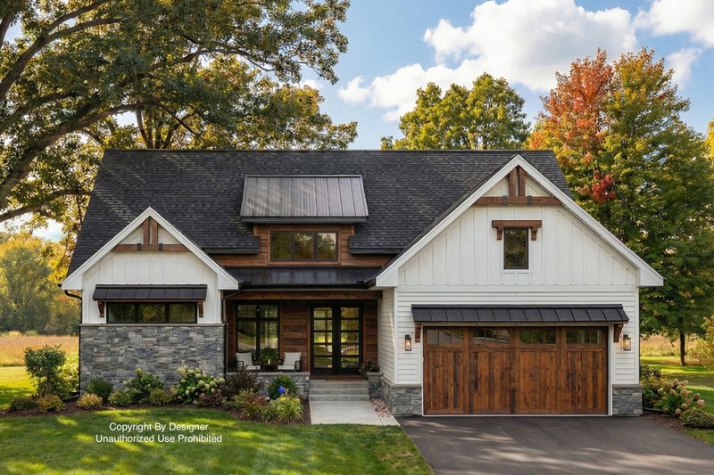 House Plan Design - Exterior - Front Elevation 2 for Farmhouse House Plan #51-1225 - 2 bed, 2 bath