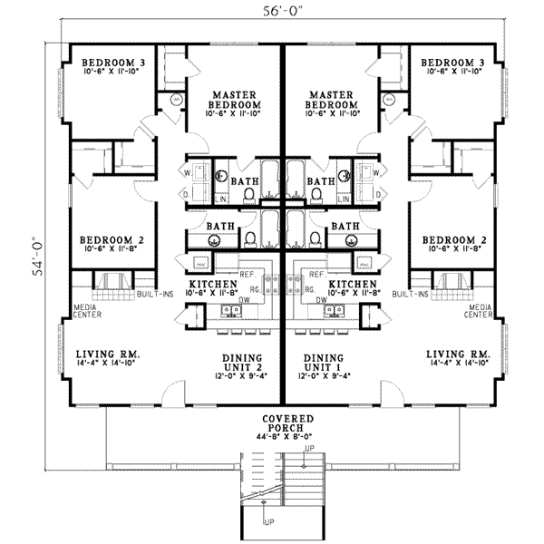 House Blueprint - Traditional Floor Plan - Main Floor Plan #17-443