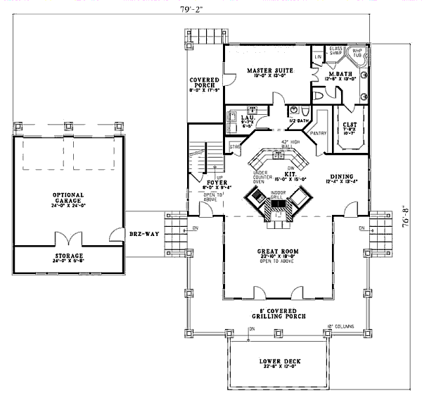 Country Floor Plan - Main Floor Plan #17-2361