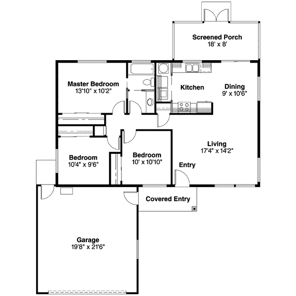 House Blueprint - Mediterranean Floor Plan - Main Floor Plan #124-434