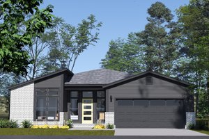 House Blueprint - Modern Exterior - Front Elevation Plan #513-2433