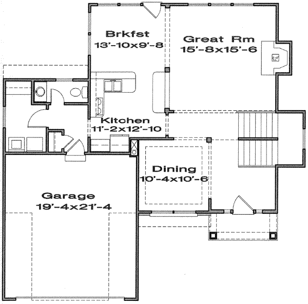 Traditional Floor Plan - Main Floor Plan #6-116
