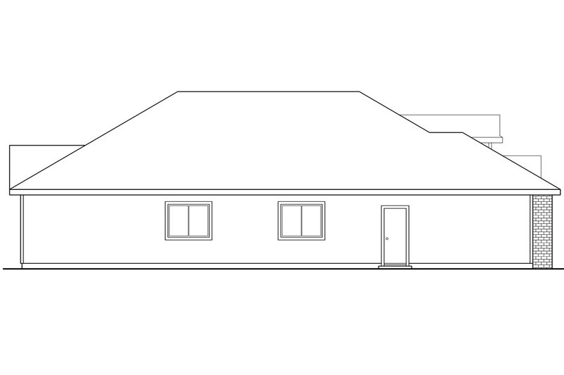 Home Plan - Exterior - Other Elevation for Traditional House Plan #124-335 - 3 bed, 2 bath