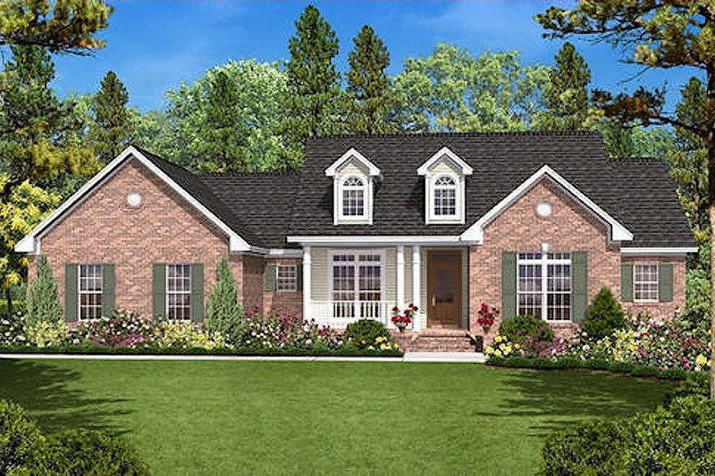 Country Style House Plan - 3 Beds 2 Baths 1600 Sq/Ft Plan #430-18
