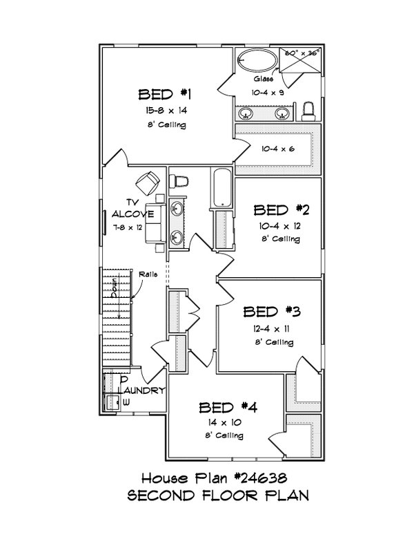 House Blueprint - Modern Floor Plan - Upper Floor Plan #513-2431
