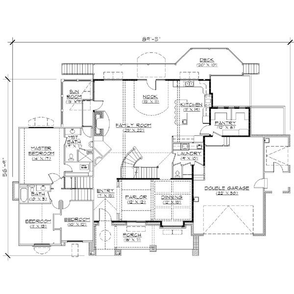Dream House Plan - European Floor Plan - Main Floor Plan #5-408