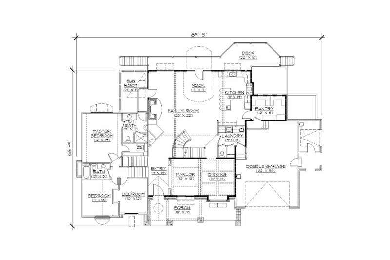Dream House Plan - Floor Plan - Main Floor for European House Plan #5-408 - 5 bed, 4.5 bath