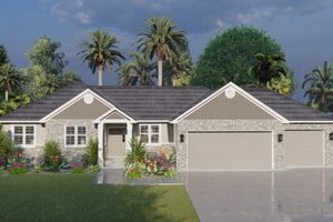 House Blueprint - Farmhouse Exterior - Front Elevation Plan #1060-104