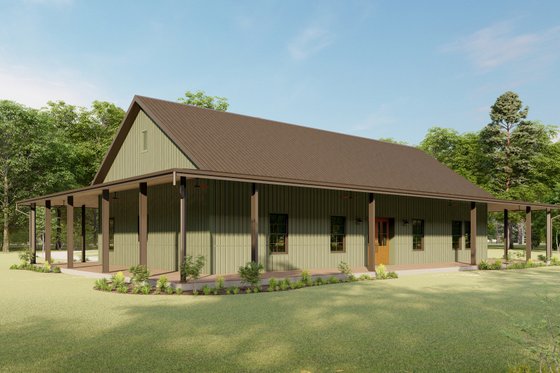 Exterior - Other Elevation 6 for Barndominium House Plan #1092-20 - 3 bed, 2 bath