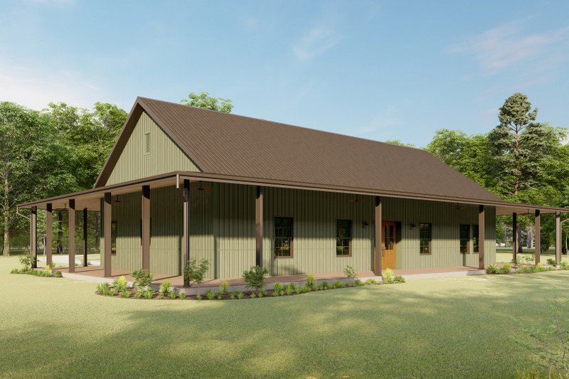 Architectural House Design - Exterior - Other Elevation 6 for Barndominium House Plan #1092-20 - 3 bed, 2 bath