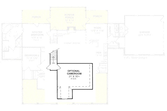 Floor Plan - Other Floor for Country House Plan #20-182 - 3 bed, 2 bath