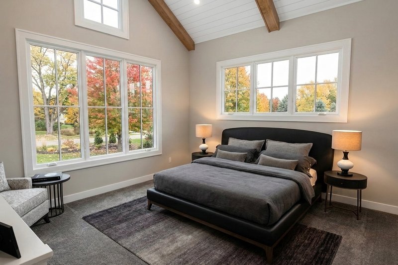 Architectural House Design - Interior - Master Bedroom for Farmhouse House Plan #51-1549 - 4 bed, 3.5 bath