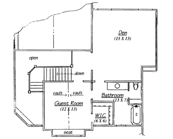 House Design - Country Floor Plan - Upper Floor Plan #5-184