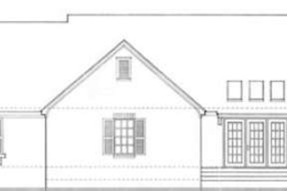 Exterior - Rear Elevation for Southern House Plan #406-221 - 3 bed, 2 bath