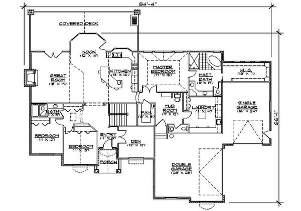 Home Plan - European Floor Plan - Main Floor Plan #5-315