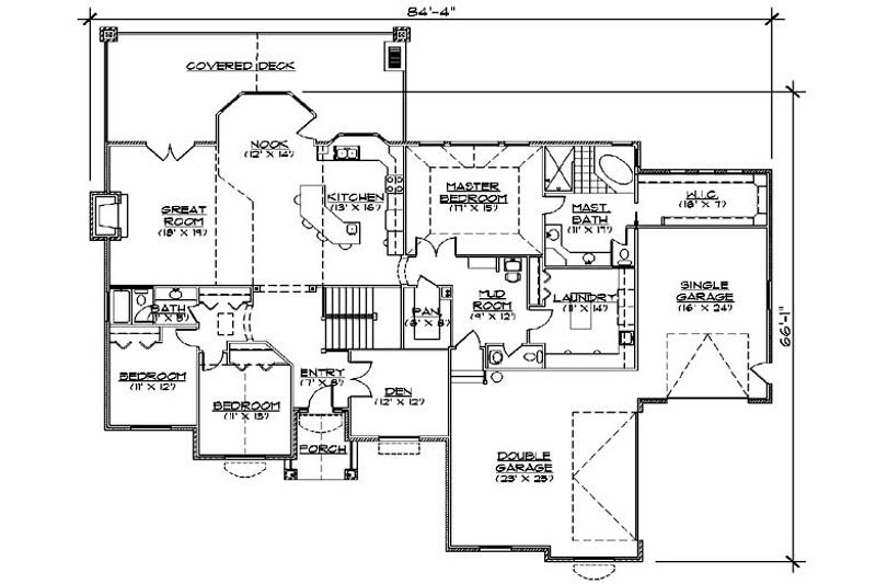 Architectural House Design - Floor Plan - Main Floor for European House Plan #5-315 - 5 bed, 3.5 bath