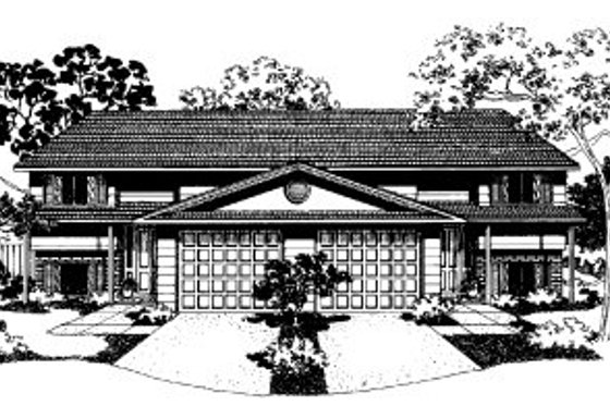Exterior - Front Elevation for Traditional House Plan #303-184 - 3 bed, 2 bath