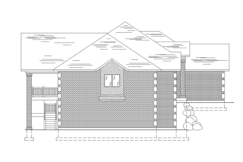 Dream House Plan - Left Side Elevation