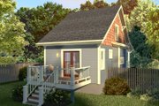 Bungalow Style House Plan - 1 Beds 1 Baths 680 Sq/Ft Plan #79-308 Exterior 