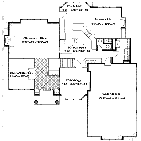 Traditional Floor Plan - Main Floor Plan #6-123