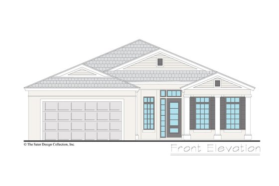 Exterior - Front Elevation 4 for Craftsman House Plan #930-503 - 4 bed, 2 bath