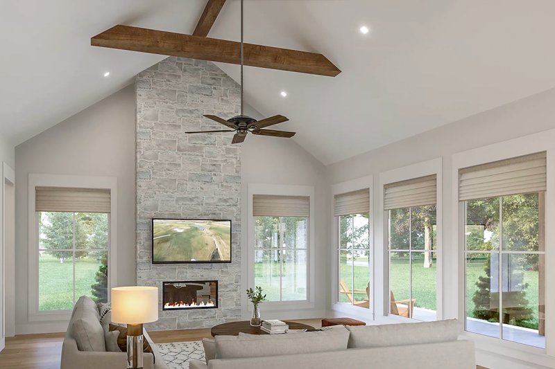 Dream House Plan - Interior - Family Room 1 for Farmhouse House Plan #430-336 - 3 bed, 2.5 bath