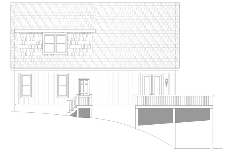 Home Plan - Exterior - Rear Elevation for Traditional House Plan #932-467 - 4 bed, 3.5 bath