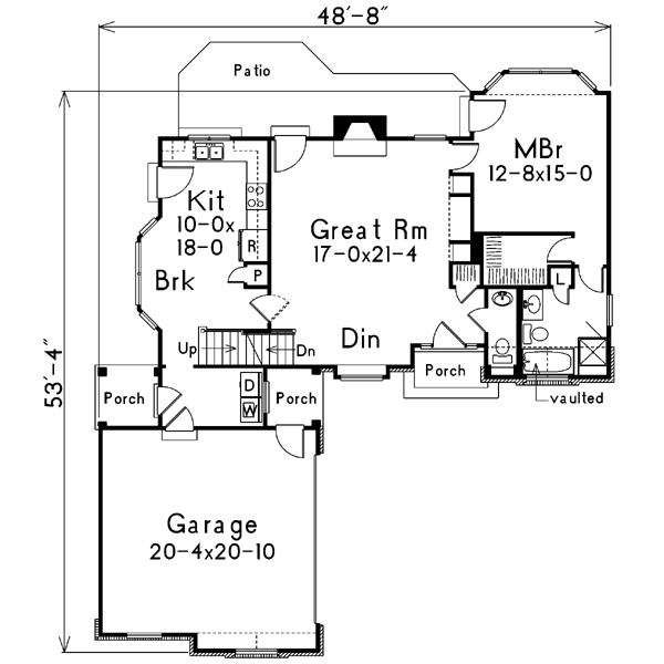 Dream House Plan - European Floor Plan - Main Floor Plan #57-155