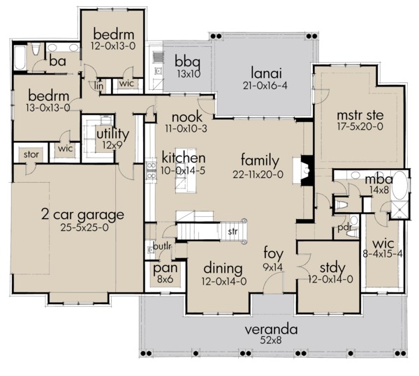 Home Plan - Farmhouse Floor Plan - Main Floor Plan #120-257