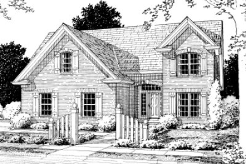 Architectural House Design - Traditional Exterior - Front Elevation Plan #20-360