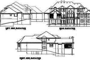 Exterior - Rear Elevation for Traditional House Plan #67-245 - 4 bed, 5 bath