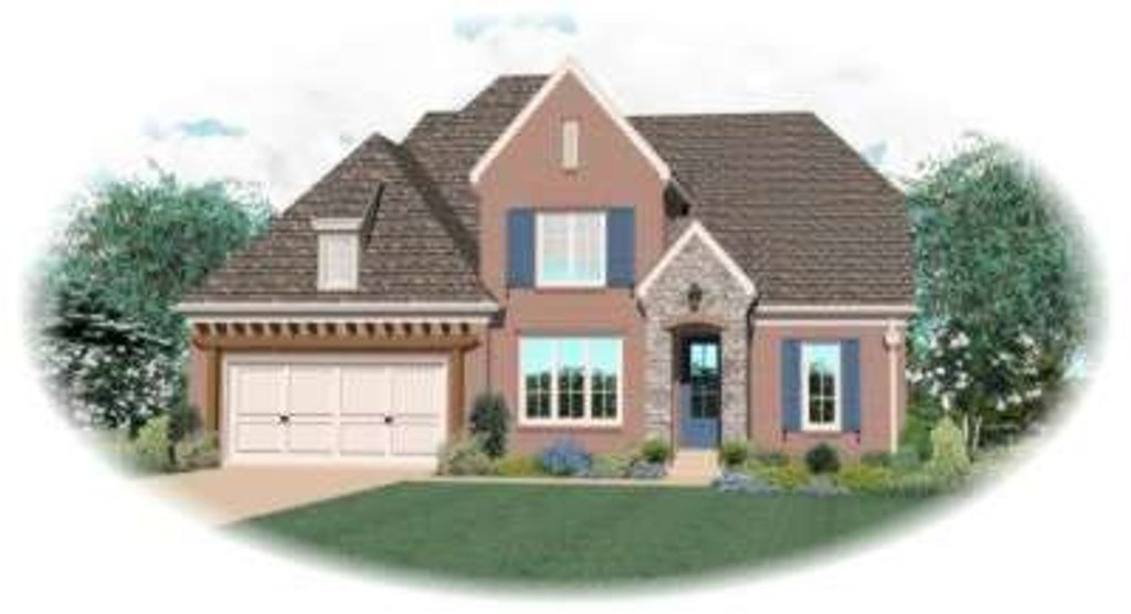 Exterior - Front Elevation 2 for European House Plan #81-1114 - 4 bed, 3 bath