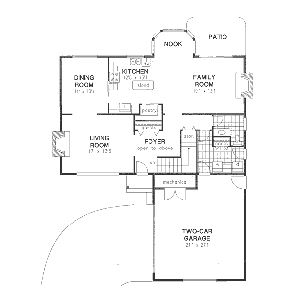 Home Plan - European Floor Plan - Main Floor Plan #18-8962