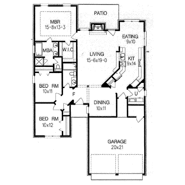 Traditional Floor Plan - Main Floor Plan #15-104