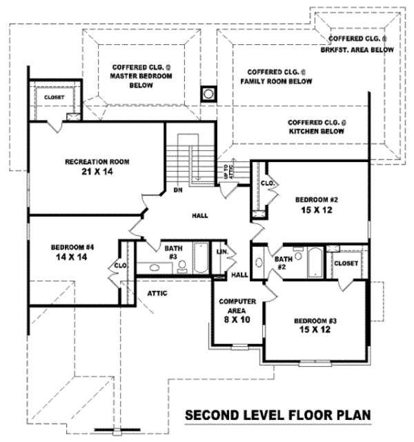 European Floor Plan - Upper Floor Plan #81-1234