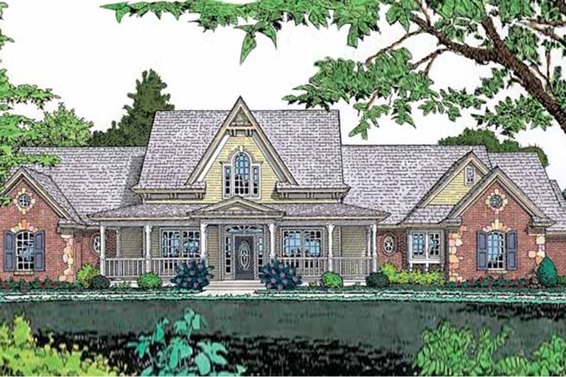 Dream House Plan - Traditional Exterior - Front Elevation Plan #310-620